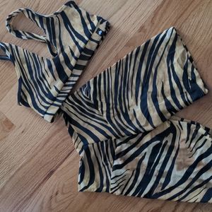 Booty By Brabants Golden Zebra set shorts and bra
